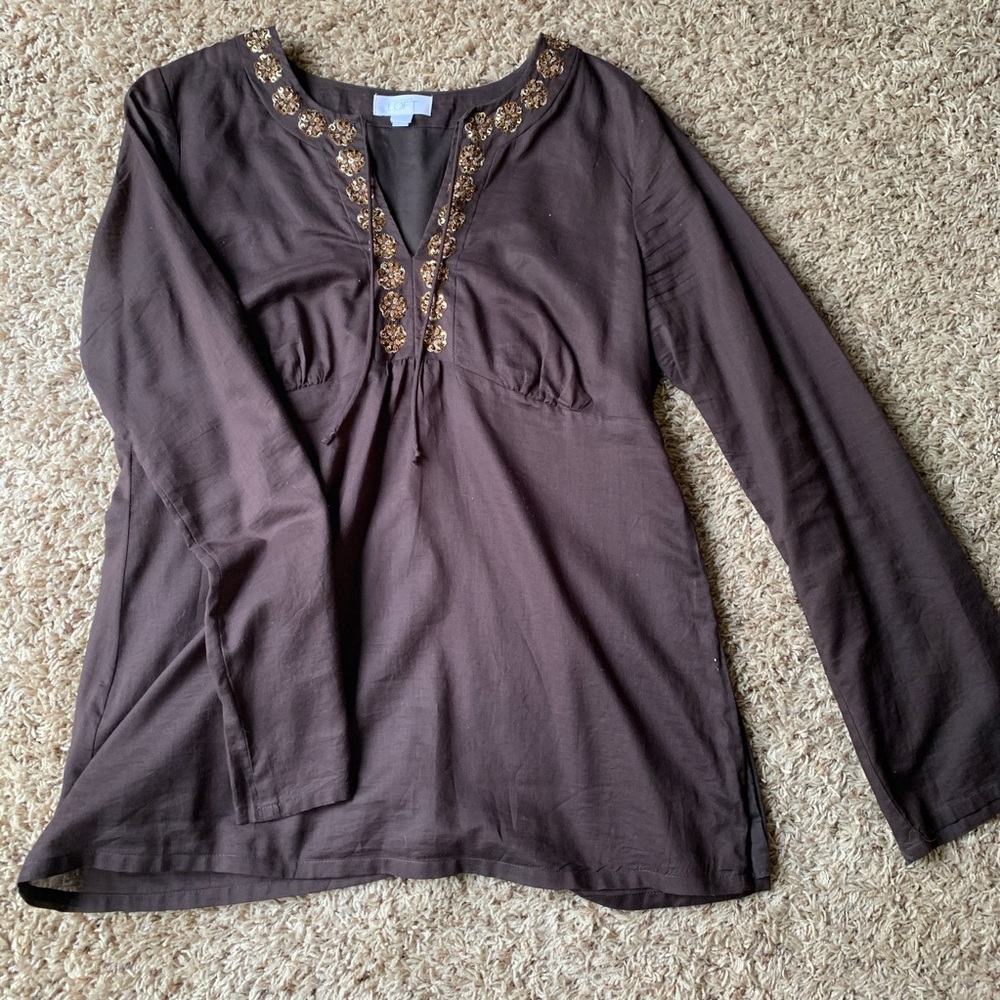 LOFT Embellished Top Size M